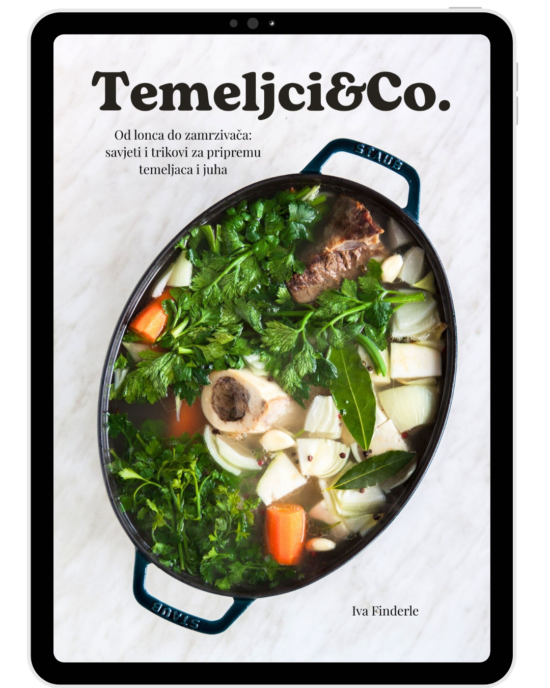 Naslovna strana digitalne knjižice "Temeljci&Co." na tabletu